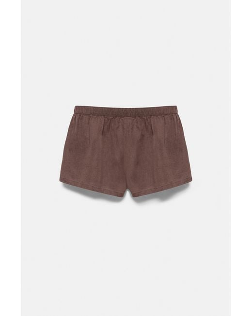 Short 100 Lin Pull&Bear en coloris Natural