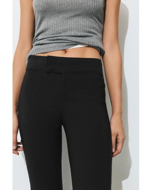 Pull&Bear Blue Mid-Rise Bootcut Trousers