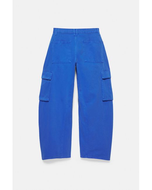 Pantalon Cargo Balloon Pull&Bear en coloris Blue
