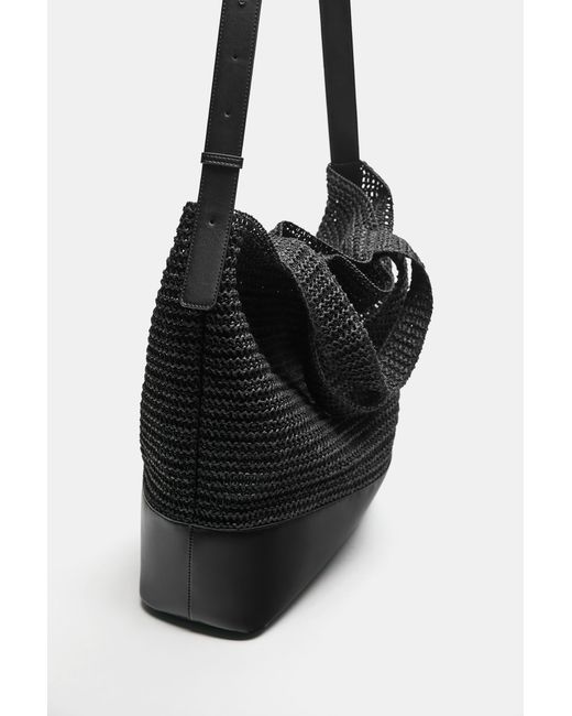 Pull&Bear Blue Woven Shopper Bag for men