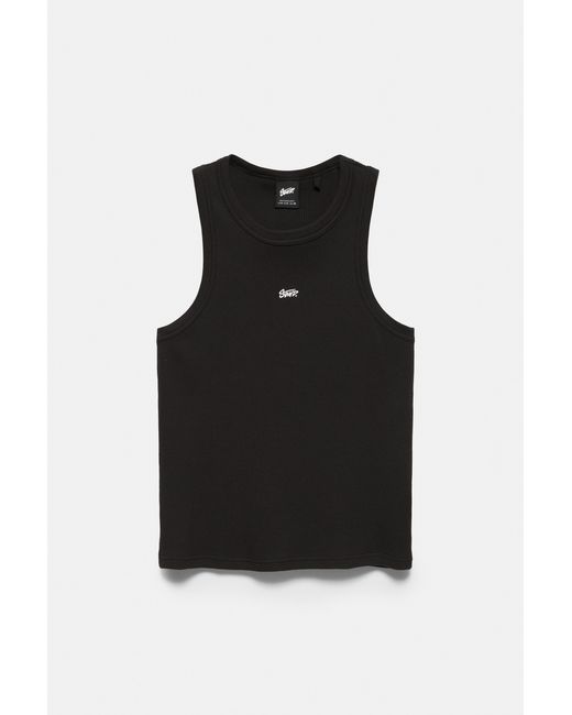 Pull&Bear Black Stwd Waffle-Knit Vest for men