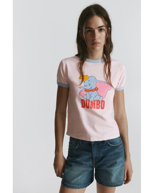 T-Shirt Regular Dumbo Pull&Bear en coloris Pink
