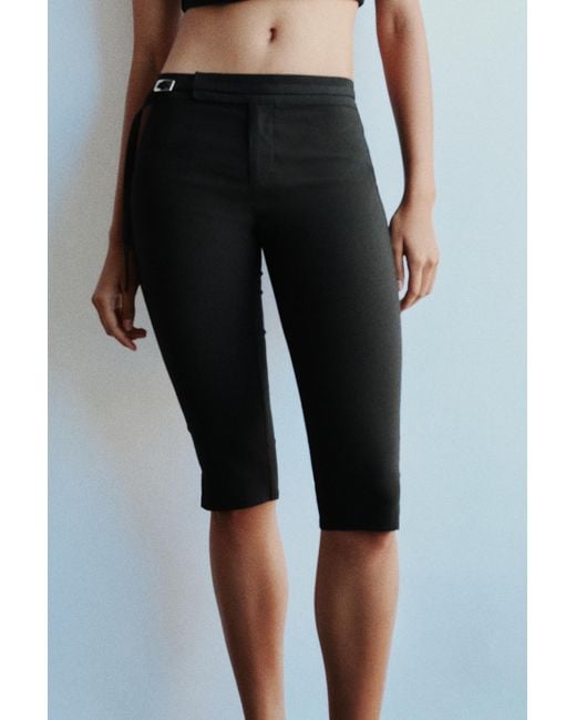 Pull&Bear Capribroek Met Riem in het Green