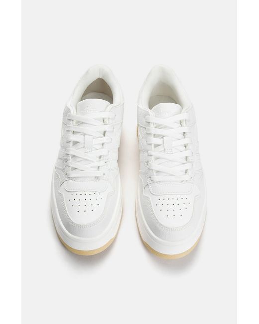 Pull&Bear White Sneaker Mit Dicker Sohle