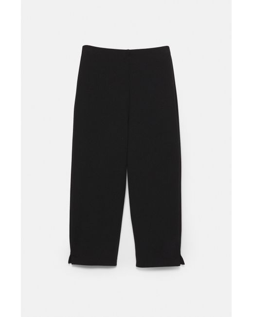 Pull&Bear Black Capris With Split Hems