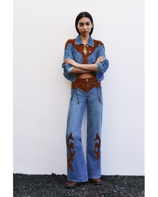 Pull&Bear White Montserrat Messeguer Bootcut Jeans