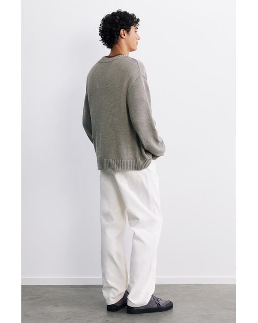 Pantalon Droit Pull&Bear pour homme en coloris White