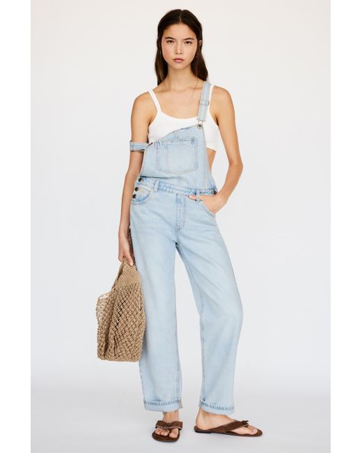 Pull&Bear Blue Denim Dungarees