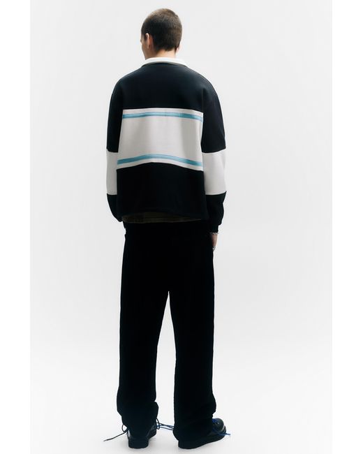 Pull&Bear Blue Peanuts Panel Polo Shirt for men