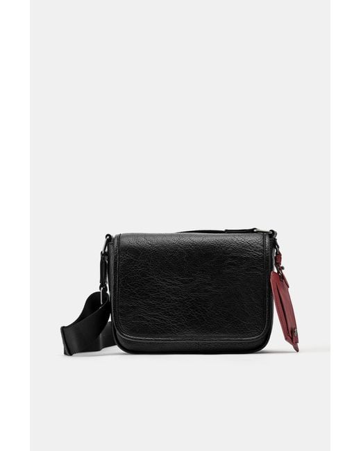 Borsello Con Patta E Charm di Pull&Bear in Black da Uomo