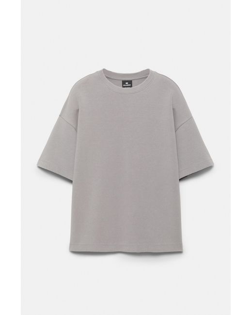Pull&Bear Gray Interlock Short Sleeve Sweatshirt for men