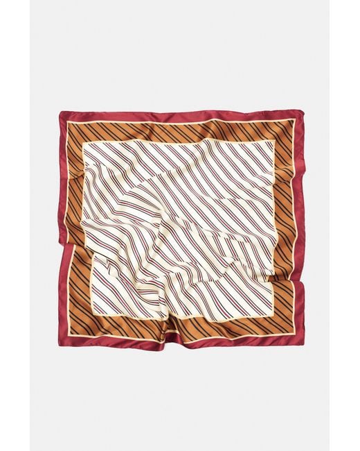 Pull&Bear White Striped Satin Scarf