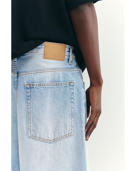 Bermuda Skater Bas Effiloché Pull&Bear pour homme en coloris Blue