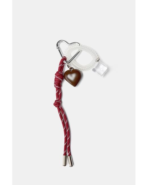 Pull&Bear Brown Multi-Charm Keyring