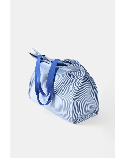 Borsa Shopper A Righe di Pull&Bear in Blue da Uomo