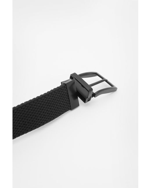 Pull&Bear Black Reversible Stretch Belt for men