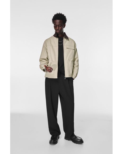 Pull&Bear Black Tailored Trousers for men