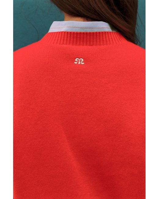 Pull Graphique Étoiles Et Chiffre Pull&Bear en coloris Red