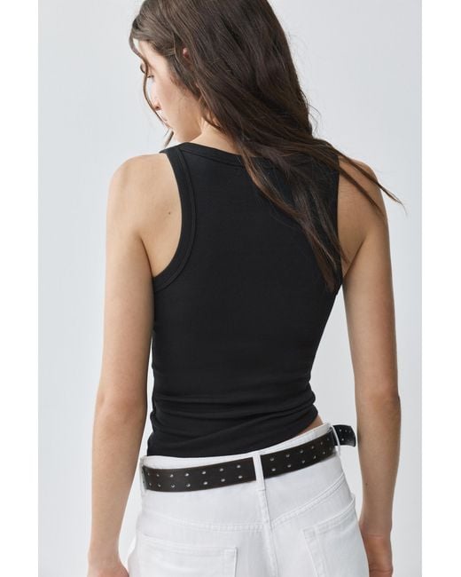 Pull&Bear Black Basic Tank Top