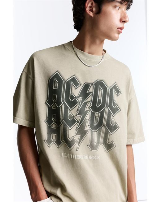 Pull&Bear Multicolor Relaxed Fit Ac/Dc T-Shirt for men
