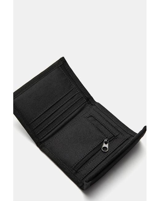 Pull&Bear Black Nylon Stwd Wallet for men
