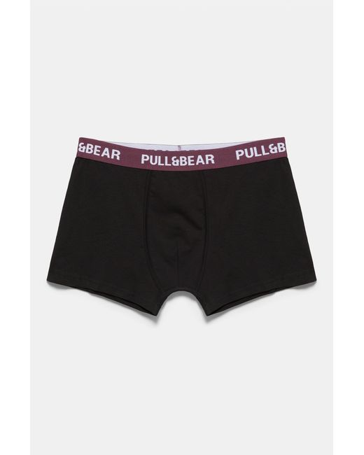 Pack 3 Boxer di Pull&Bear in Black da Uomo