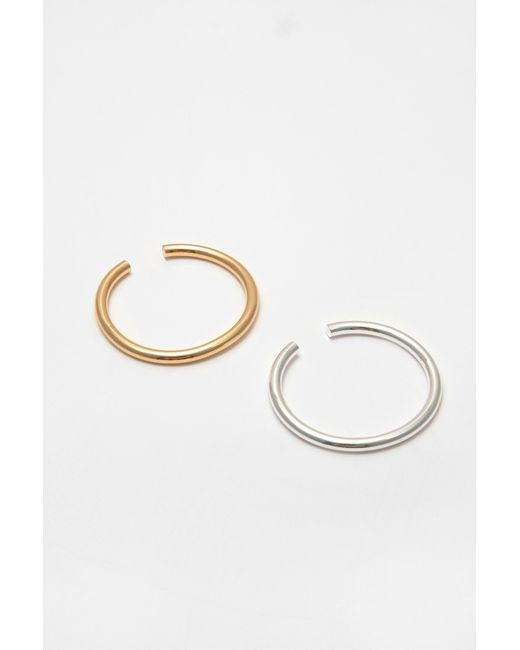 Pull&Bear White Pack Of 2 Rigid Bracelets