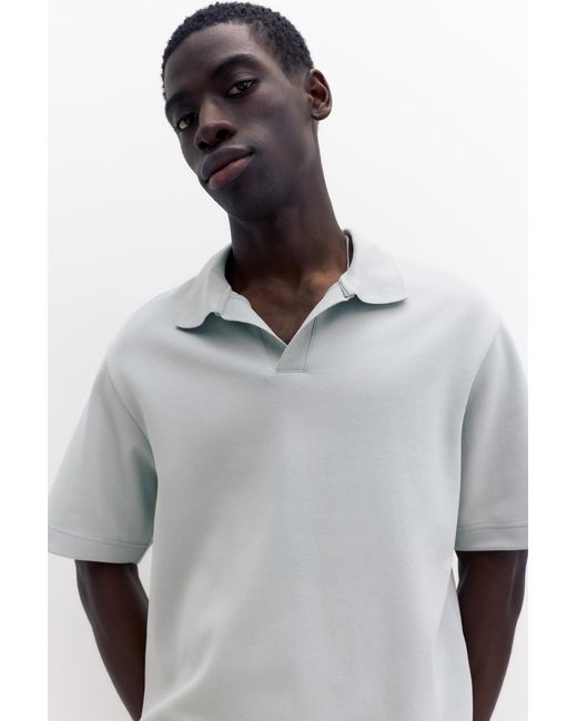 Polo A Maniche Corte Interlock di Pull&Bear in Gray da Uomo