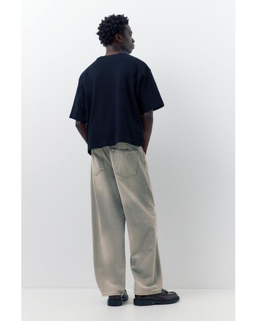 Pull&Bear Blue Relaxed Fit Baggy Jeans for men