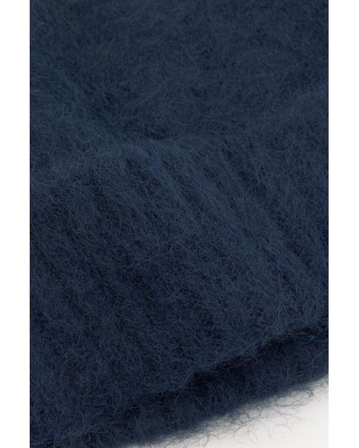 Pull&Bear Blue Kurze Beanie-Mütze Aus Strick