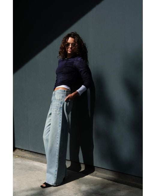 Pull Fin Froncé Pull&Bear en coloris Black