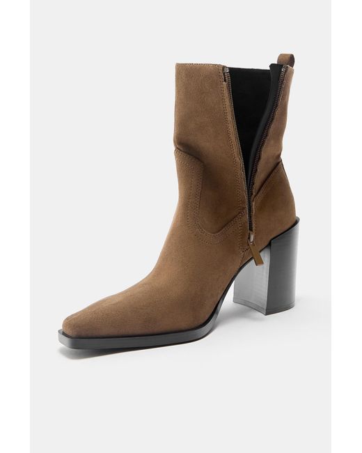 Pull&Bear Brown Style High-Heel Ankle Boots