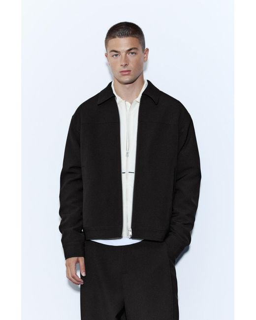 Pull&Bear Basic Jack Met Rits in het Black voor heren
