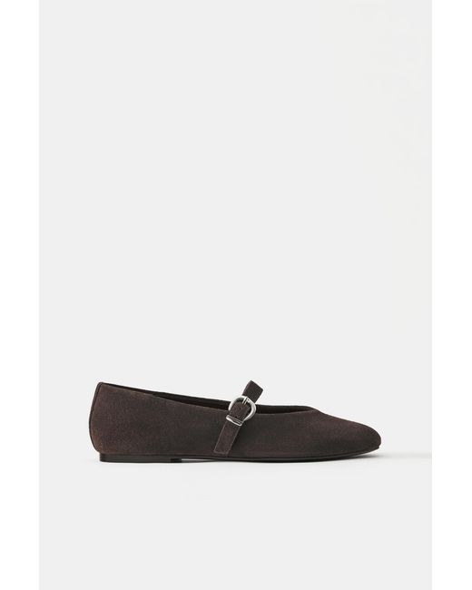 Pull&Bear White Lederballerinas