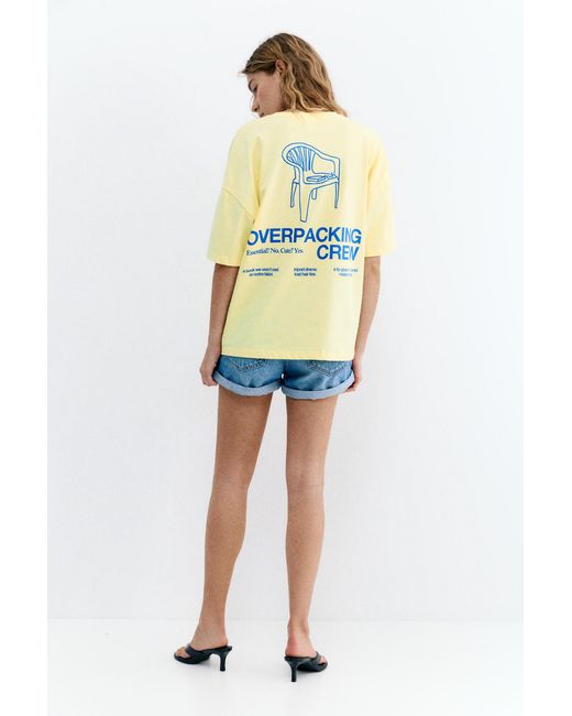 Pull&Bear Yellow Chair Graphic T-Shirt