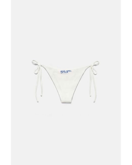 Bas De Bikini Brodé Pull&Bear en coloris Blue