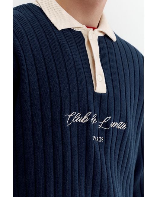 Pull Col Polo Pull&Bear pour homme en coloris Blue