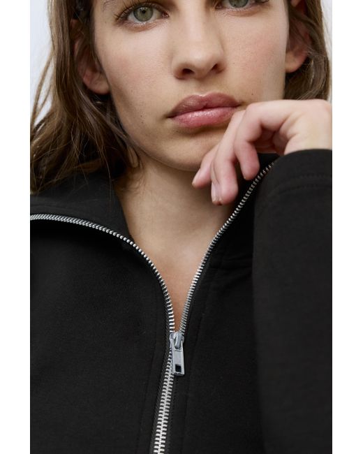 Pull&Bear Black Zip-Up Jacket
