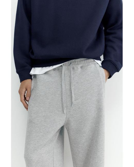 Pantaloni Tuta Baggy Basici di Pull&Bear in Gray da Uomo