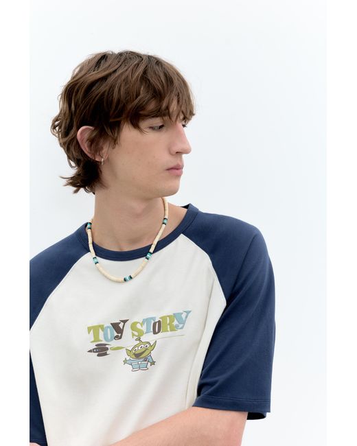 Pull&Bear Blue Toy Story Raglan Sleeve T-Shirt for men