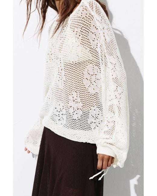 Pull&Bear Black Cutwork Jumper