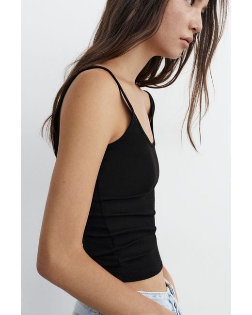 Pull&Bear Tanktop Met Modal in het Black
