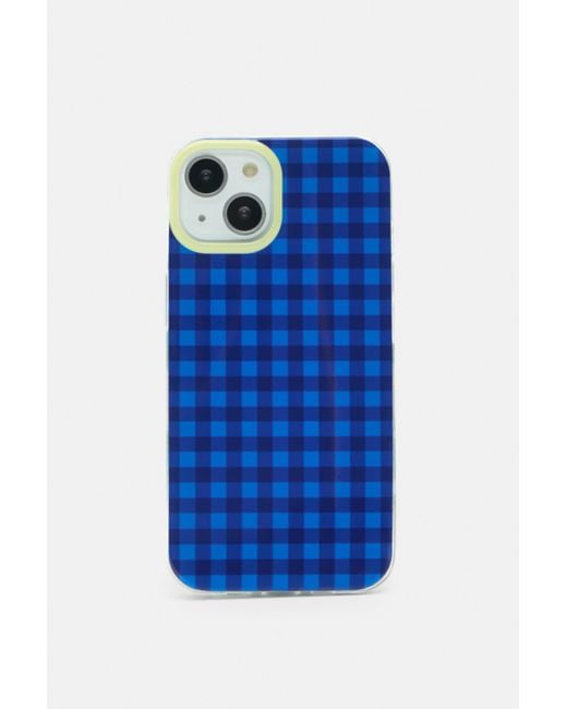 Pull&Bear Blue Gingham Check Iphone Case