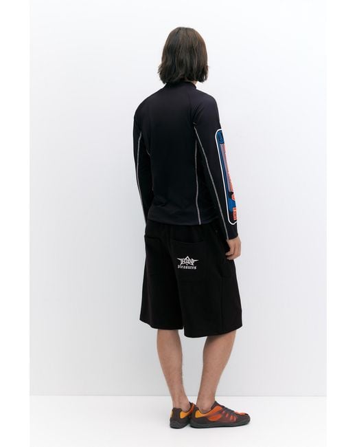 Pull&Bear Black Pleasures X Stwd High Neck T-Shirt for men