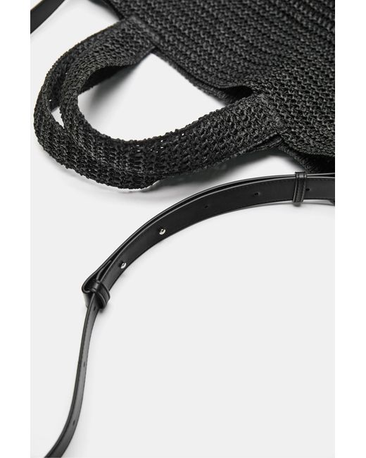 Pull&Bear Blue Woven Shopper Bag for men