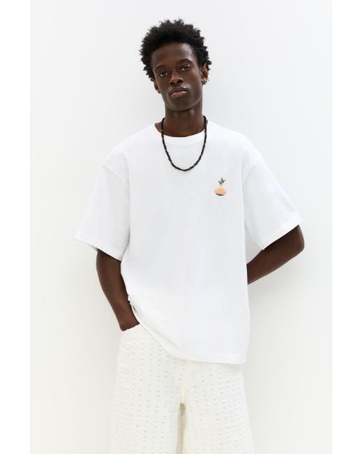 Pull&Bear Shirt Mit Vasen-Stickerei in White für Herren