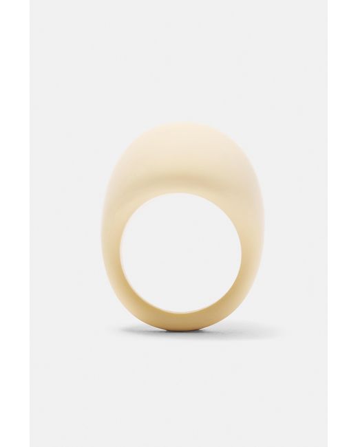 Pull&Bear White Pack Of Maxi Resin Rings