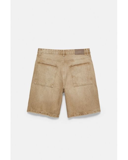 Pull&Bear Multicolor Baggy Denim Bermuda Shorts for men