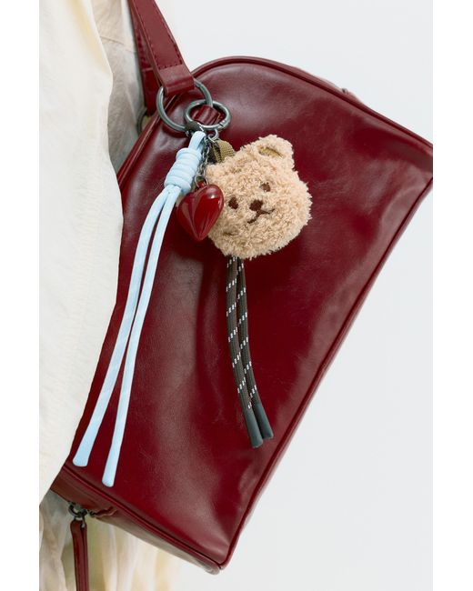 Pull&Bear Red Embellished Shoulder Bag