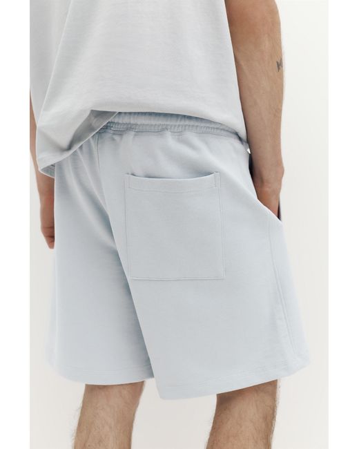 Pull&Bear White Bermuda Jogger With Logo for men